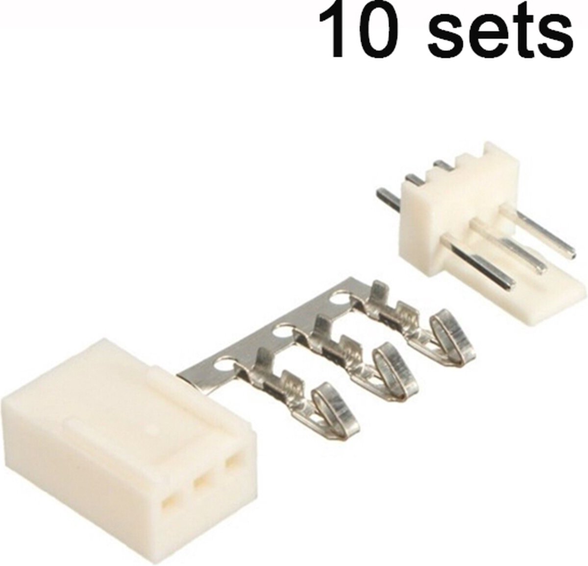 KF2510-3P 3pin Connector set recht 10 sets