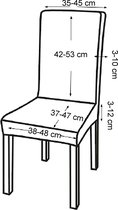 Stoelhoes Evelina - Hoes voor stoelen - Stretch - Donkergrijs - Zitbescherming