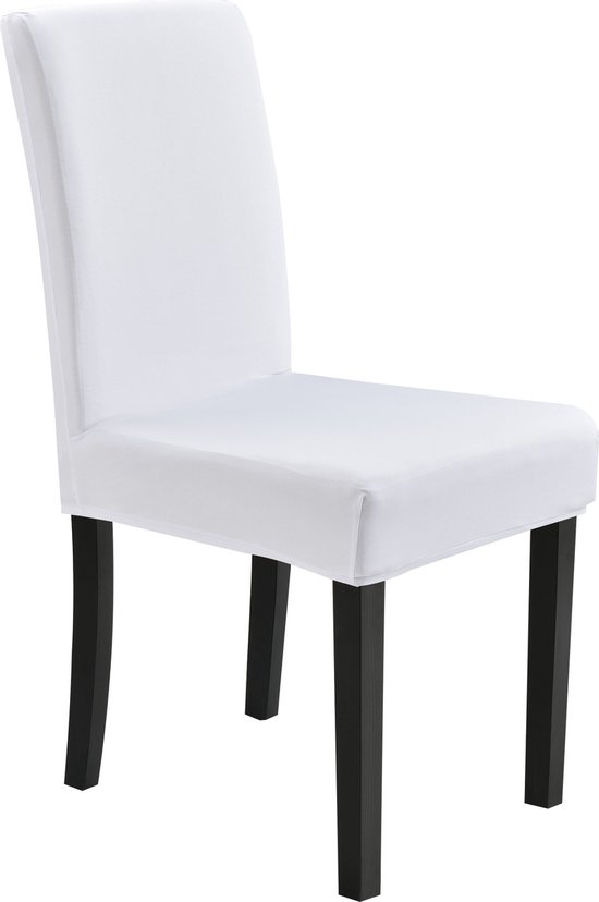 Stoelhoes Eloise - Hoes voor stoelen - Stretch - Wit - Zitbescherming