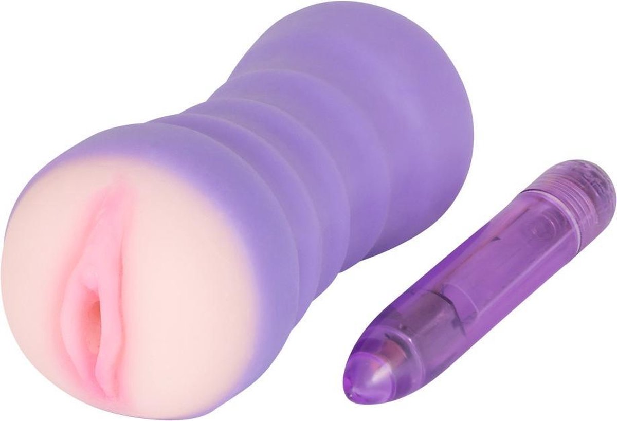 Goedkoopste You2Toys – Gina’s Zijdezachte Vagina Masturbator met Losse Vibratie Kogel – 14 cm - beige