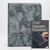 Gemloader Premium 3''X4'' toploader binder, Trading kaarten verzamelmap [216 pockets] Grijs