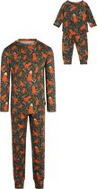 Pyjama Ride to the Moon comprenant un pyjama pour poupée ou doudou taille 134 - 140 à imprimé pieuvre vert unisexe (pyjama assorti - jumelage)