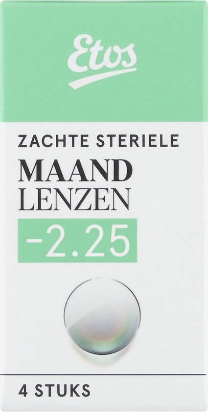 Etos Maandlenzen - Zacht - Sterkte -2.25 - 1x4 stuks