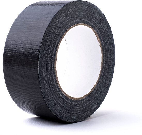 BW-pantsertape, 5 cm breed, 50 meter lang, zwart | jachtgereedschap
