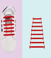 Lacets élastiques en Siliconen - Lacets de Sport - Chaussures pour femmes Baskets pour femmes - Adultes - Rouge