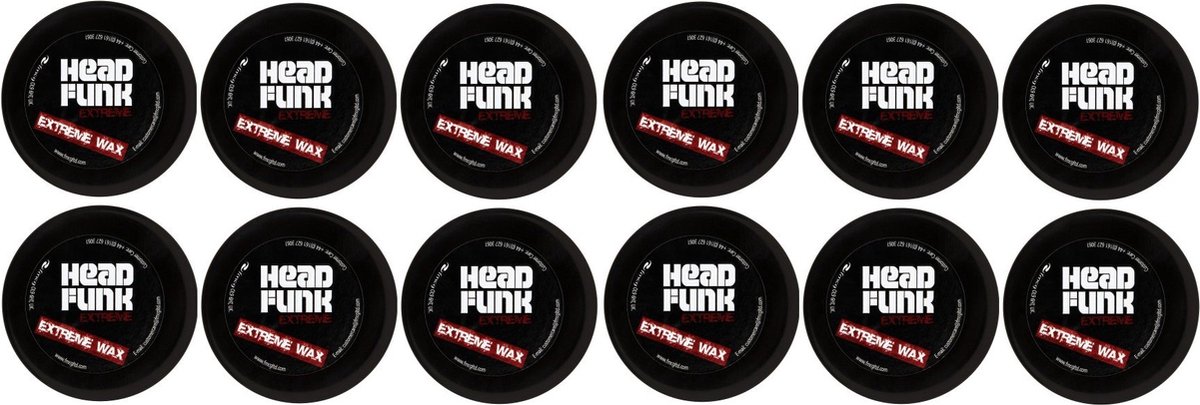 Head funk extreme styling wax 75ml x 12 voordeelverpakking