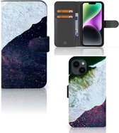 Flip Cover Geschikt voor iPhone 15 Telefoon Hoesje Sea in Space