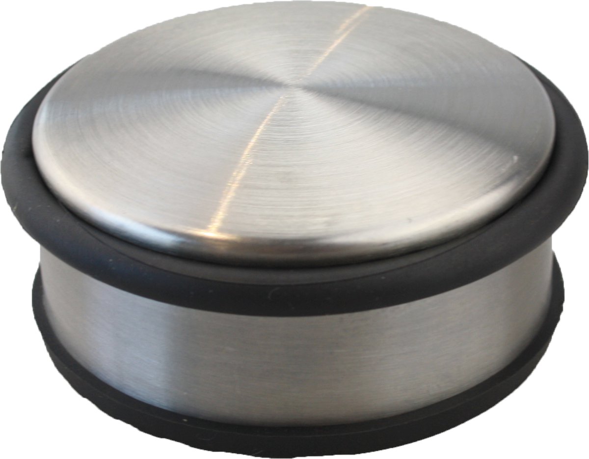 GS deurstopper RVS 1 kg - Voor binnen en buiten - Deurbuffer Ø10 x 5 cm - 100% staal