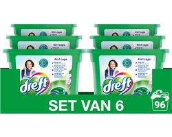 Dreft 4in1 Ultimate Care Wascapsules Blauwe Droom - 6 x 16 caps