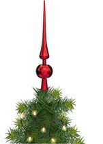 Feeric lights and christmas kerstboom piek - rood - kunststof - 28 cm