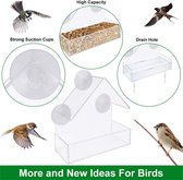 Bol.com Vogelhuisje van kunststof vogelvoederhuisje voor kleine tot middelgrote vogels met 3 zuignappen om het aan het raam te b... aanbieding