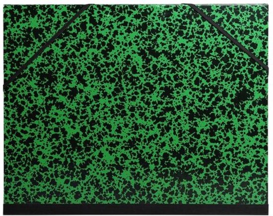 Foto: Tekenmap exacompta groen zwart met elastiek b4 28x38cm