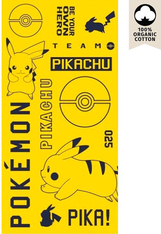 Pokémon Pikachu bad- strand handdoek 70 x 140 cm.