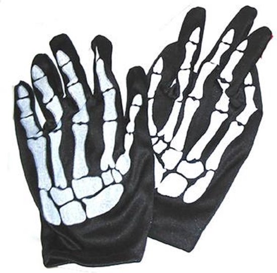 handschoenen skelet zwart