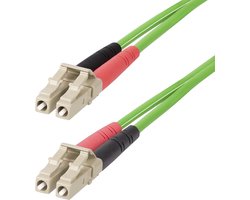 StarTech.com 10m LC naar LC (UPC) OM5 Multimode Glasvezelkabel, 50/125µm Duplex LOMMF/VCSEL Zipcord Fiber, 40G/100G Netwerken, Buigbestendig, Low Insertion Loss, LSZH Fiber Patchkabel