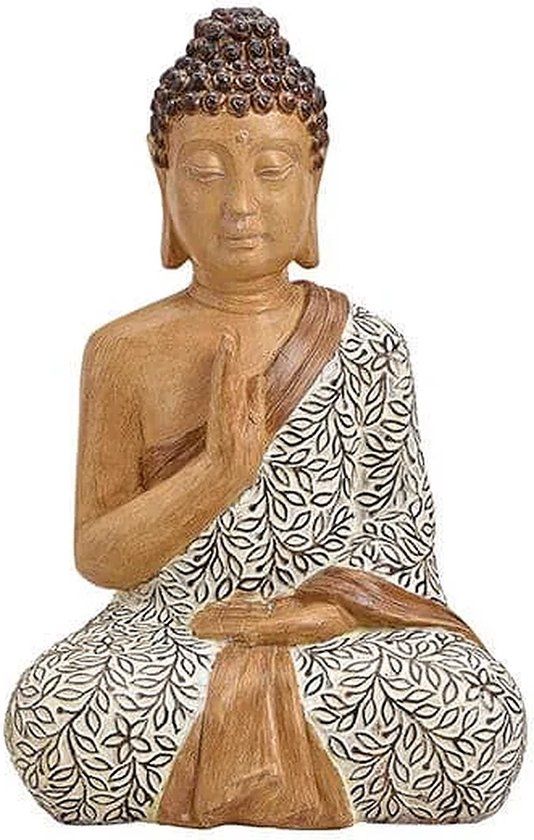 Boeddha - Buddha - Zittende Boeddha in de kleur beige, van Poly