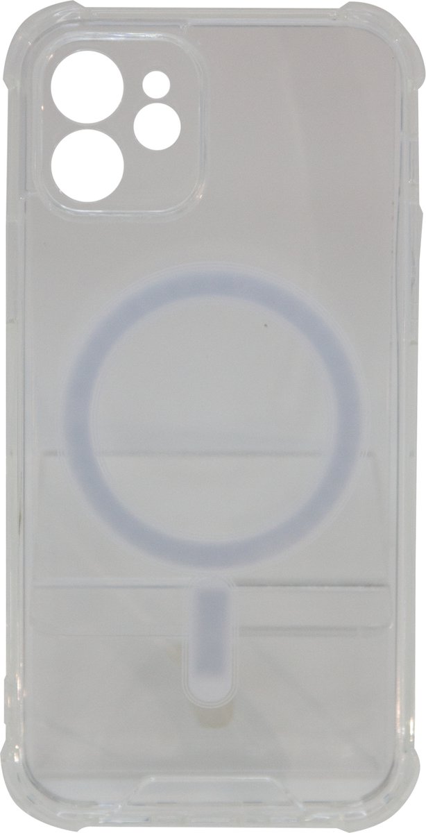 Geschikt Voor iPhone 12 MagSafe Hoesje Transparant - iPhone 12 Transparant MagSafe shock proof case Hoes doorzichtig
