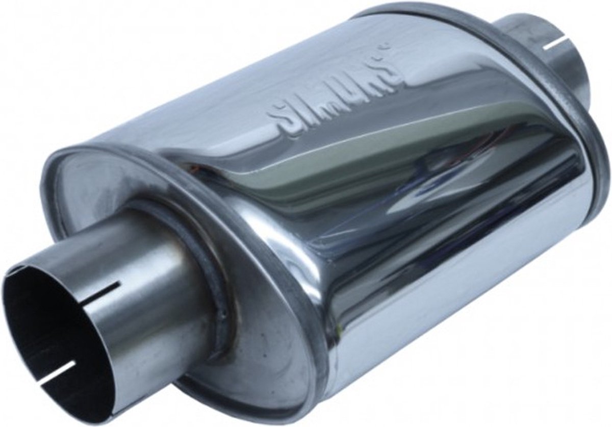 Demper 89mm ovaal 220/140mm 250mm lang RVS Simons Grandotight universeel