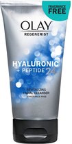 Olay Regenerist Hyaluronic + Peptide 24 + Niacinamide Face Wash - Nettoyant pour le visage - Sans pores - Points noirs - Femmes et hommes - Gel nettoyant - Sans parfum - Peau lisse