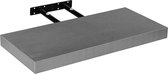 Muurplank - Wandplank zwevend - Wandplank - Draagvermogen 10 kg - MDF - Staal - Zilver - 110 x 23,5 x 3,8 cm