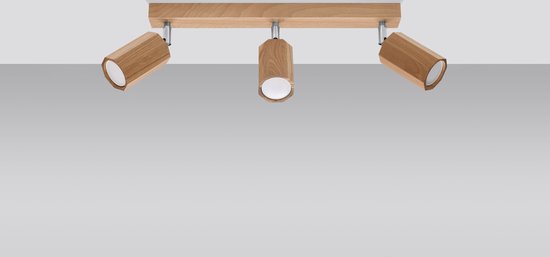 Plafond Zeke 3 - Plafondlampen - Hanglamp - GU10 - Bruin