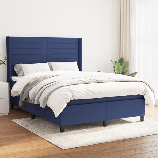 The Living Store Boxspringbed - Comfort - Bed - 193 x 147 x 118/128 cm - Pocketvering matras - Middelharde ondersteuning - Huidvriendelijk topmatras