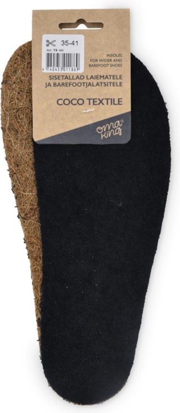 Oma King - Coco textile insoles for barefoot shoes - inlegzooltjes maat 25-34