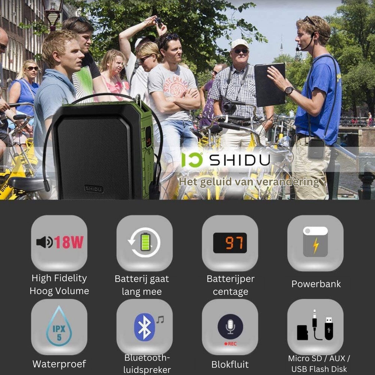 ZITFRI Wireless Speaker with Microphone, Headband, 2200 mAh