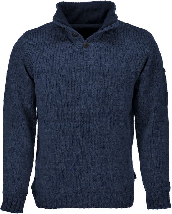 Pull homme | marque Pure Wool | Modèle Brian bleu | 100% pure laine |  tailles S à XXL | bol