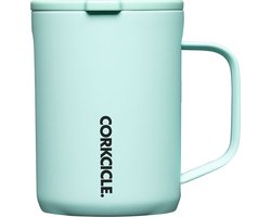 Corkcicle Mug 475ml-Sun Soaked Teal-Koffiebeker-Koffiemok to go- Thermosbeker-RVS& driewandig Koffie Beker