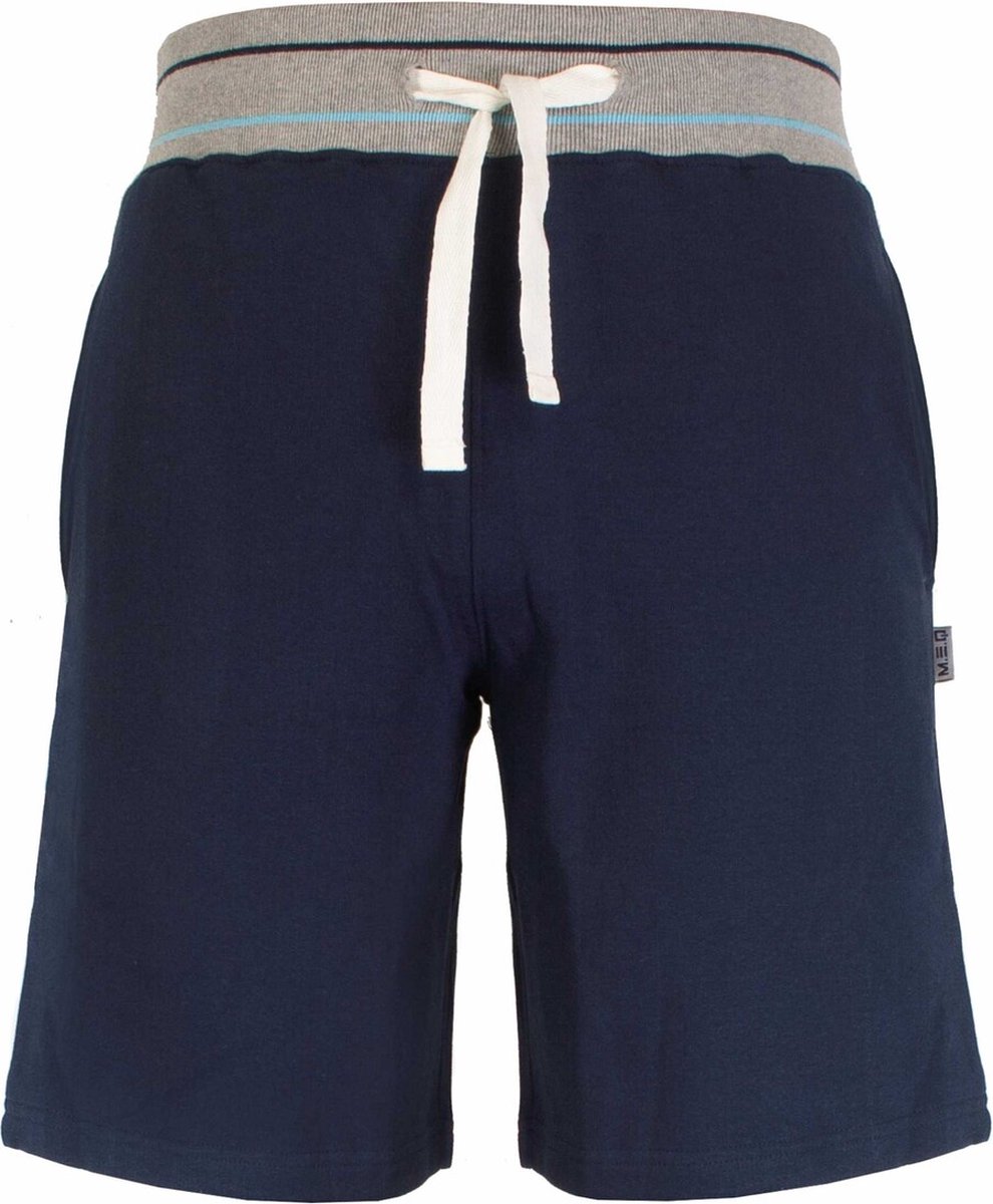 MEQ Heren Korte Sweat Broek - Gerecycled Katoen - Donker Blauw - Maat M
