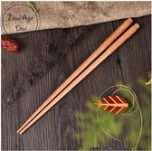 Chopsticks - Eetstokjes - Houten chop sticks - Bestek - 1 paar - Eetstokjes - Japanse eetstokjes - Lichtbruin - Inclusief legger