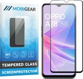 Mobigear Screenprotector geschikt voor OPPO A78 Glazen | Mobigear Screenprotector - Case Friendly - Zwart