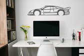 Mercedes CLK Silhouette – Metaal Kunst - Wanddecoratie - Man Cave - Auto Decoratie - 80cm X 20cm - Muurdecoratie - Cadeau voor man