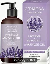 100% Natuurlijke aromatische lavendel, pepermunt body massage olie + massage jade steen