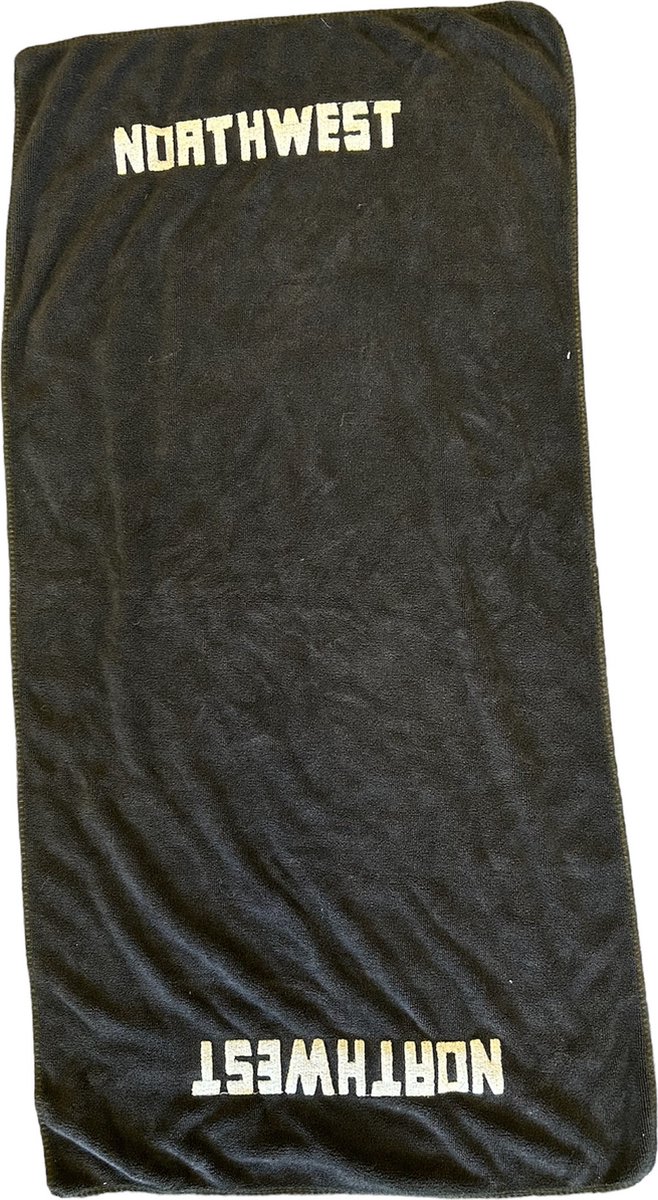 Northwest Microvezel Handdoek | Sneldrogend | Fitness | Yoga | Microfiber Towel | ZWART | 45 x 90 cm