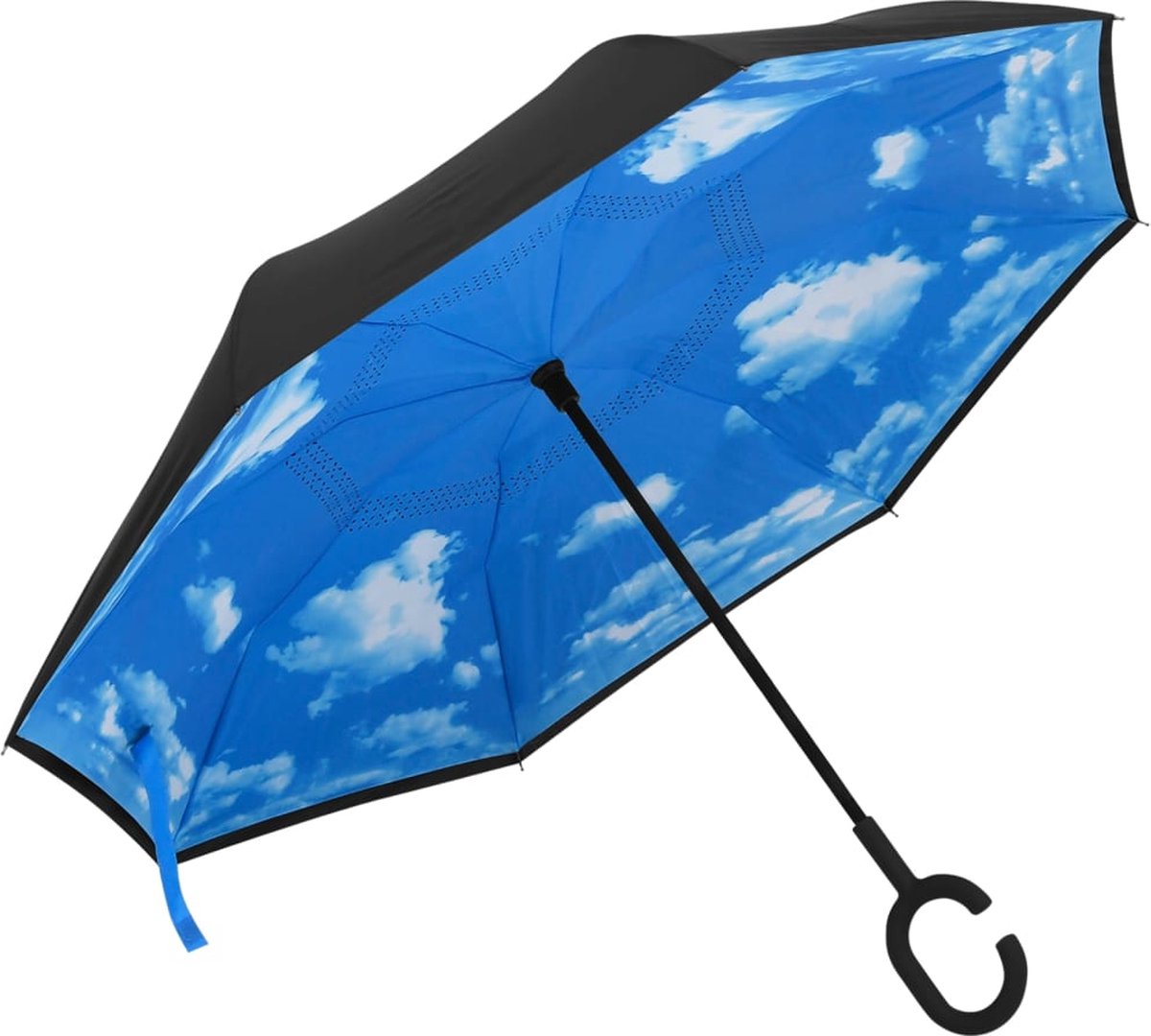 vidaXL-Paraplu-C-handgreep-108-cm-zwart