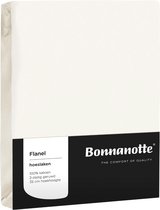 Bonnanotte hoeslaken flanel - offwhite 180x200