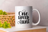 Mok One Loved Aunt - AuntLife - Gift - Cadeau - AuntieLove - AuntieTime- AuntieVibes - AuntLifeBestLife - TanteLeven - TanteLiefde - TanteLevenBesteLeven - TanteVibes