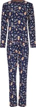 Warme pyjama interlock popcorn Robin - Blauw - Maat - 40