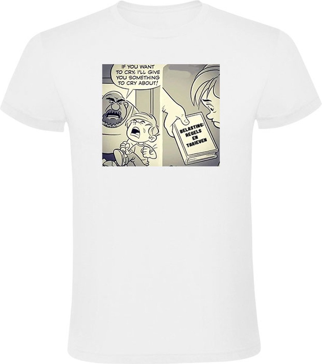 Belasting regels en tarieven Heren T-shirt - ondernemer - bedrijf - baby - huilen - humor - grappig