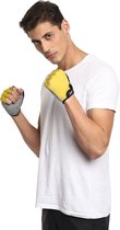 NIVIA Polyester Python Sports Gloves, (Yellow, Size - Large) | Material - Micro Fiber Suede | Weight Lifting Gloves | Exercise Gloves | Fingerless Grip Gloves | Fitness Gloves | Crossfit Gloves