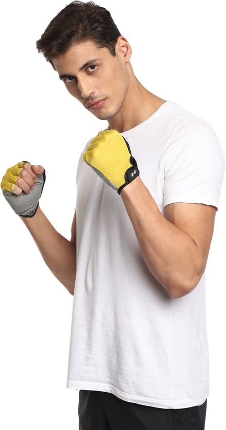 NIVIA Polyester Python Sports Gloves, (Yellow, Size - Large) | Material ...