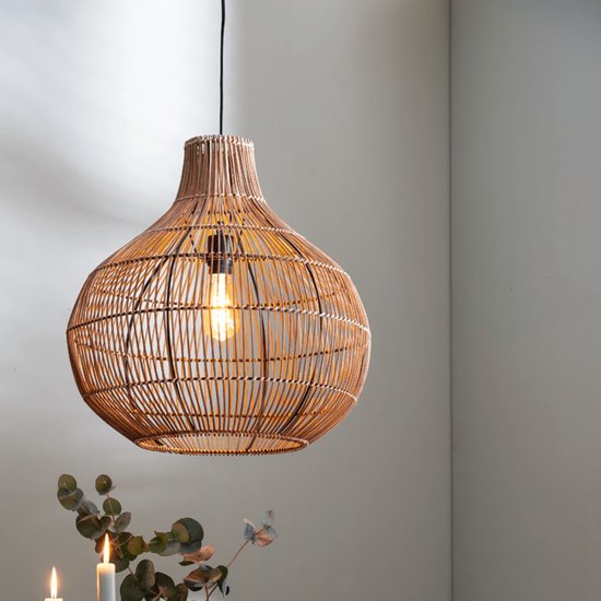 Light & Living Hanglamp Pacino - Bruin - Ø50cm - Bohemian - Hanglampen Eetkamer, Slaapkamer, Woonkamer