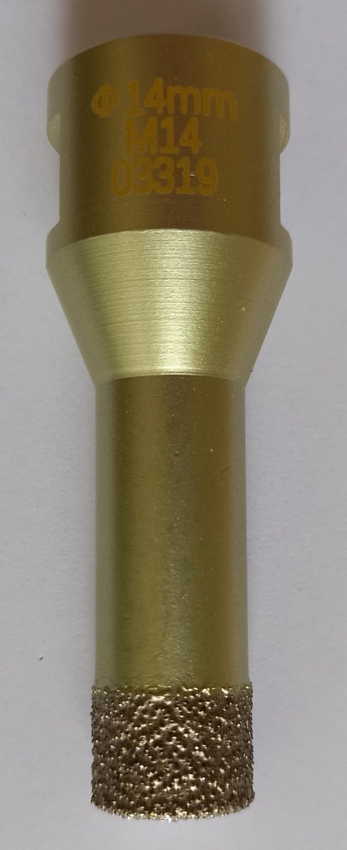 Tegelboor - galvanisch - aansl. M14 - Ø 14mm