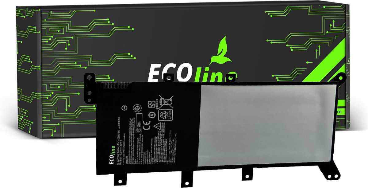 EcoLine - C21N1347 Batterij Geschikt voor de Asus R556 R556L A555L F555L K555L X555L X555 / 7.6V 4000mAh.