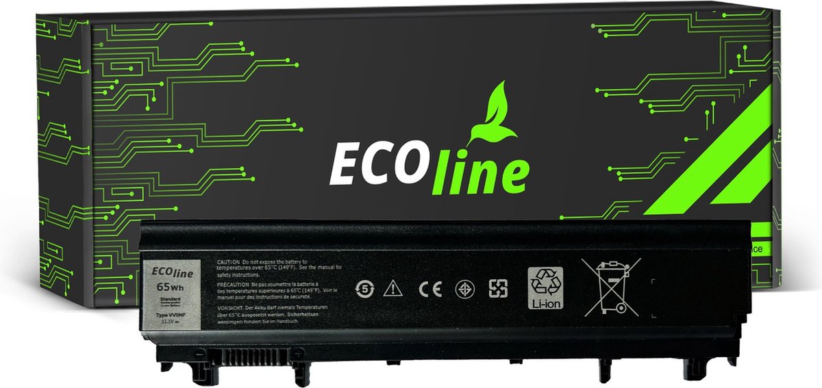 EcoLine - VV0NF N5YH9 Batterij Geschikt voor de Dell Latitude E5440 E5540 P44G / 11.1V 4400mAh.