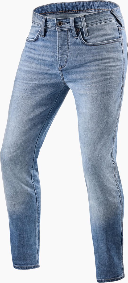 REV'IT! Jeans Piston 2 SK Lichtblauw Used Motorjeans - Maat L34/W28 - Broek