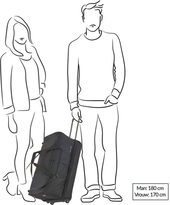 travelite Sac de voyage Valise Basics Wheeled Duffle Black / Orange Noir