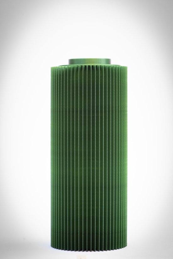 Designed by Enrico - En Bas - 20 Green - 3D geprinte bloemenvaas / vaas